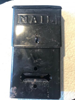 Vintage Wall Mount Metal Mail Box P.  N.  Co.  Fulton Ill Usa Paint
