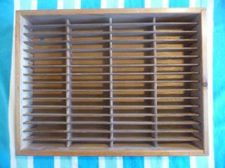 Vintage Napa Valley Box Company Wooden Cassette Tape Holder Wall Mount Rack 64ct