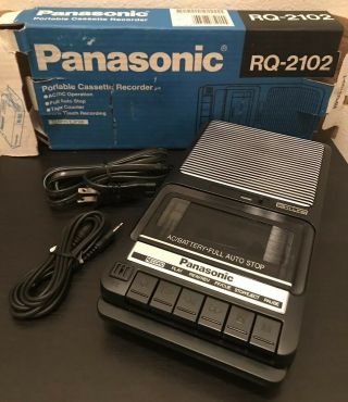 Panasonic - Portable Cassette Recorder - Box - Rq - 2102 Tape Player