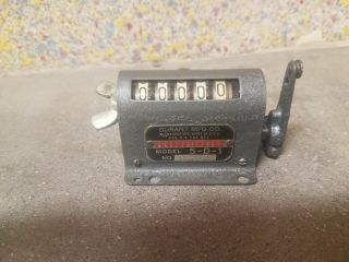 Vintage Durant Mfg Productimeter Industrial Counter Model 5 - D - 1