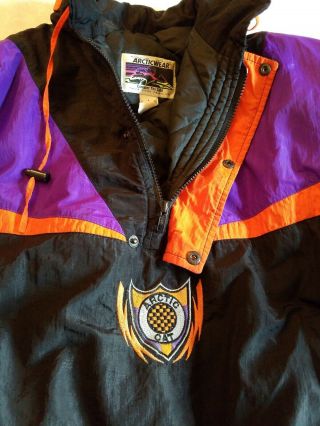 Vintage Arcticwear Large Arctic Cat Purple Pullover Snowmobile Jacket