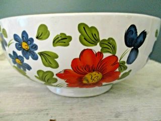 Vintage English Delftware China forced tulip bowl flower planter Mottahedeh 3