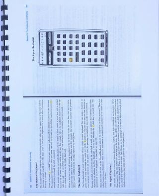 HP - 41CX Manuals Volume 1 and 2 (Comb Bound Color Reprint) 6