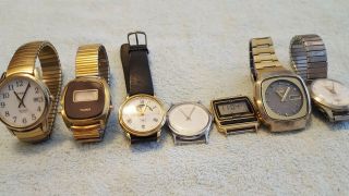 Jiblot Of 7 Watches Seiko,  Timex (vintaged)