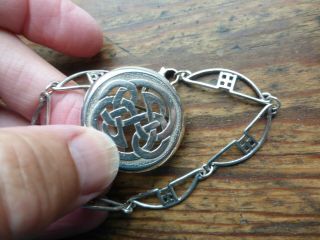 Ola Gorie Celtic Silver Bracelet And Brooch,  Vintage Silver Jewellery