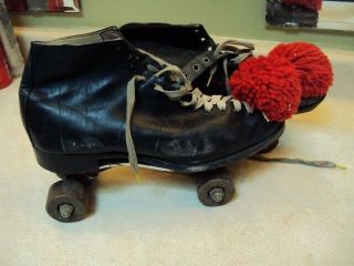 Vintage Roller Skates Leather Shoe Skates Roller Rink Chicago Wheels Mens