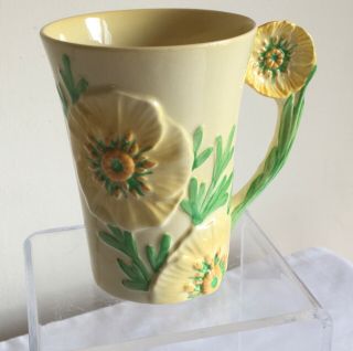 Vintage Art Deco Carlton Ware Australian Yellow Buttercup Mug