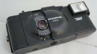OLYMPUS XA1 with d zuiko 1:4 f35mm lens and A9M flash vintage photo 35mm camera 7