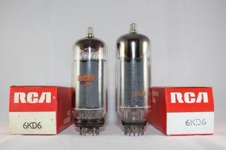 Matched & Boxed Pair Rca 6kd6 Power Tubes Test Very Strong 109 - 114 Nos