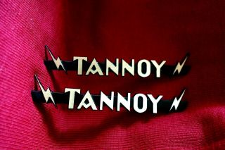 Tannoy Brass Logo Badges Pair 73mm