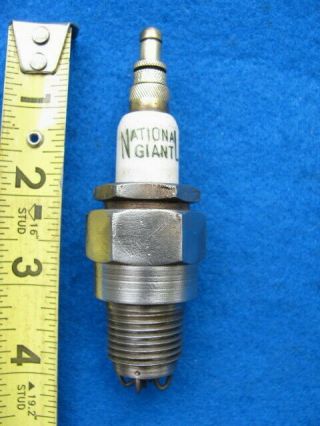 Vintage ½” Pipe National Giant Spark Plug,  4” Long