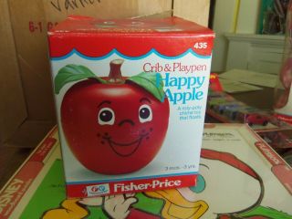 Vintage Fisher Price Happy Apple Chime Musical Baby Toy