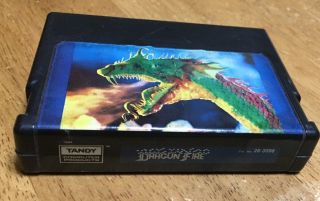 Vintage Dragon Fire Video Game Cartridge Tandy Trs 80 Color Computer Coco