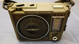 General Electric 3 - 5507a Ge Loudmouth 8 Track Tape Player Am/fm Radio 70 
