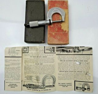 Vintage Brown & Sharpe Micrometer 0 - 1 " Micrometer 230