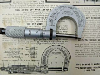 Vintage Brown & Sharpe Micrometer 0 - 1 