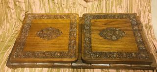 Vintage - - Hand Made Wooden Expendable " Book Holder " - - - - Great Patina