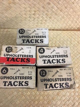 Vintage Cross Upholsterers Tacks /Sterilized And Blued - 5 Boxes 3
