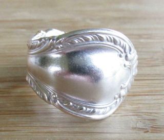 Vintage Handmade Sterling Silver Spoon Ring Sz 7 5 - A9186