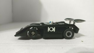 Vintage Aurora Afx Black Shadow Can Am 1:64 Scale Slot Car W/ G,  Chassis