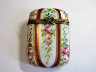 Vintage Limoges Hand Painted,  Peint Main Trinket Box,  Etui