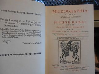 Robert Hooke,  Micrographia: Physiological Descriptions of Minute Bodies Made by 3