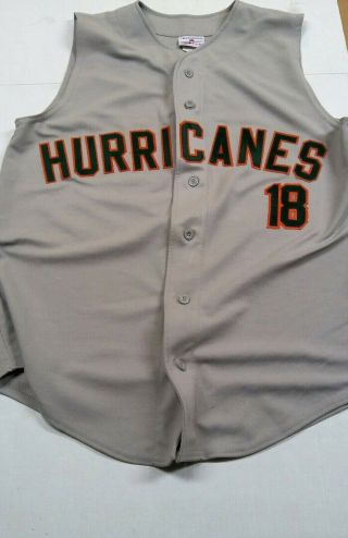 Vintage U Of Miami Hurricanes Baseball Jersey Xl Game Used?
