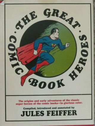 The Great Comic Book Heroes By Jules Feiffer - 1965 1st First Edition 1st Print