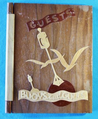 Wood Guest Book Folder,  1940 