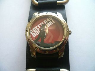 Green Day - 2005 Vintage " Bullet In A Bible " Watch & Buckled Leather Strap