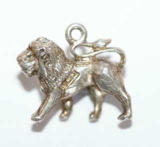 Small Leo The Lion Sterling Silver 925 Vintage Bracelet Charm Signed Ppld