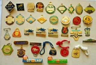 Thirty Four (34) Vintage World Racecourses Horse Racing Badges