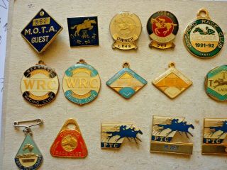 THIRTY FOUR (34) VINTAGE WORLD RACECOURSES HORSE RACING BADGES 2