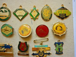 THIRTY FOUR (34) VINTAGE WORLD RACECOURSES HORSE RACING BADGES 4