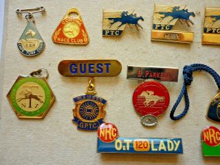 THIRTY FOUR (34) VINTAGE WORLD RACECOURSES HORSE RACING BADGES 5