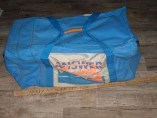 1980s Vintage Answer Racing Motocross Gear & Boot Bag Blue/orange