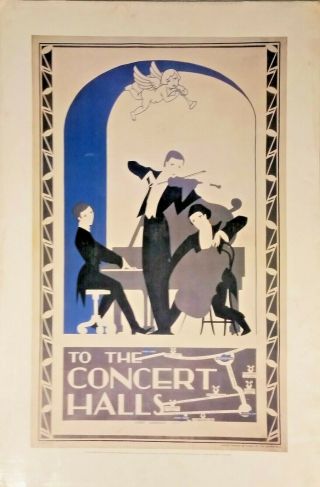 Vintage London Underground Poster - To The Concert Halls By Hammond 1983 Reissue