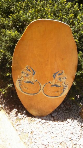 Boogie Board Wood Paddle Surf Skim Board Vintage Body Board