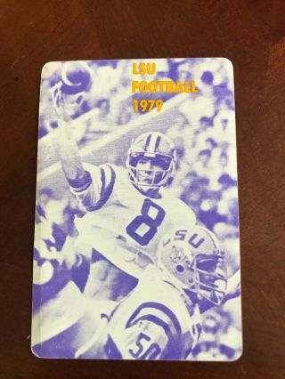 Vintage 1979 Lsu Tigers Football Old Pocket Schedule Sec Louisiana State