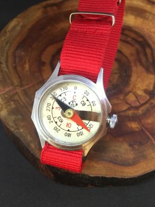 Vintage Soviet Ussr Wrist Compass Vostok Kn - 1 Chchz Itsvintagetime Tourist Gift