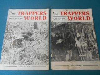 Two Vintage Trappers World Magazines - Bill Nelson - J Curtis Grigg - John Ehn