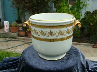 Vintage Richard Ginori Italy Gold Gilt Cache Pot Urn