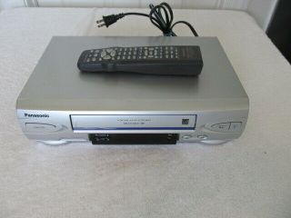 Panasonic 4 - Head Pv - V4524s Video Vhs Tape Player Recorder Vcr & Remote
