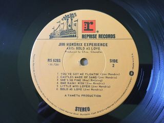 Vintage JIMI HENDRIX EXPERIENCE - AXIS: BOLD AS LOVE in SHRINK WRAP Album VG, 3