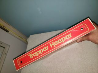 Vintage Mead Trapper Keeper Red Gold 3 Ring Binder Clipboard 3