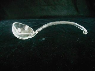 Vintage 13 " Glass Punch Bowl Ladle Candlewick Imperial Heisey Fostoria