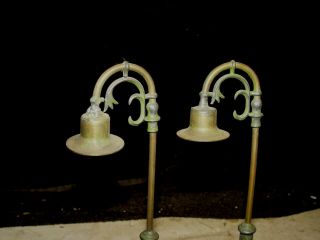 Estate 2 Vintage Prewar Lionel Metal 58 Lamp Post Light 2