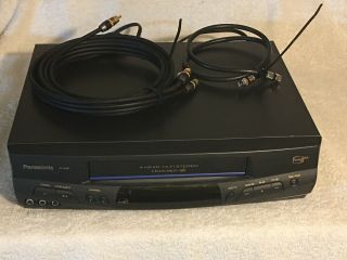Panasonic Pv - 8451 4 Head Vhs Vcr Player Recorder With Rca Cables