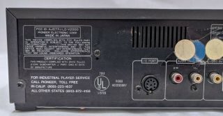 Pioneer LD - V2000 LaserVision LVP/TV CX System Audio Video Laser Disc Player READ 4