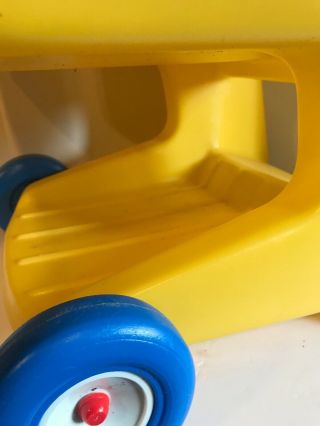 Vtg Little Tikes Yellow Grocery Shopping Cart Child Size Pretend Play Baby Seat 2